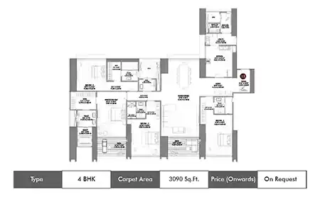 4 BHK-3090 SqFt